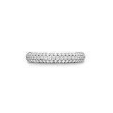 David Yurman DY Mercer™ Pavé Band Ring In Sterling Silver With Diamonds, 3.7mm