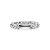 David Yurman DY Mercer™ Pavé Band Ring In Sterling Silver With Diamonds, 3.7mm