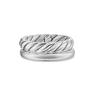 David Yurman DY Mercer™ Two Row Ring In Sterling Silver, 8mm