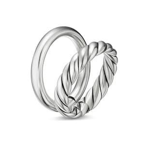 David Yurman DY Mercer™ Two Row Ring In Sterling Silver, 8mm