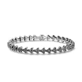 David Yurman Armory® Link Bracelet In Sterling Silver With Black Diamonds, 7.5mm - Size Medium