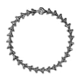 David Yurman Armory® Link Bracelet In Sterling Silver With Black Diamonds, 7.5mm - Size Medium