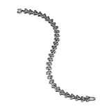 David Yurman Armory® Link Bracelet In Sterling Silver With Black Diamonds, 7.5mm - Size Medium