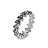 David Yurman Armory® Band Ring In Sterling Silver With Black Diamonds, 6.2mm - Ring Size 9