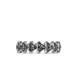 David Yurman Armory® Band Ring In Sterling Silver With Black Diamonds, 6.2mm - Ring Size 9