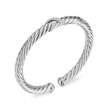 David Yurman Cable Flex X Bracelet In Sterling Silver With Diamonds, 6mm - Size Small