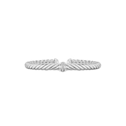 37360389 - Cable Flex Centre Station Bracelet In Sterling Silver With Diamonds - Size Small