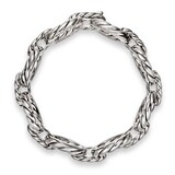 David Yurman Sculpted Cable Oval Link Bracelet In Sterling Silver, 18mm - Size Large