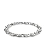 David Yurman Sculpted Cable Oval Link Necklace In Sterling Silver, 18mm