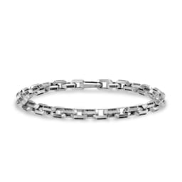 37360401 - Streamline Link Bracelet In Sterling Silver With Black Diamonds, 5.5mm - Size Medium