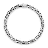 David Yurman Streamline Link Bracelet In Sterling Silver With Black Diamonds, 5.5mm - Size Medium