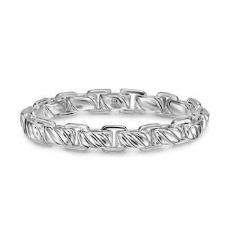 David Yurman Sculpted Cable Link Bracelet In Sterling Silver, 12mm - Size Large