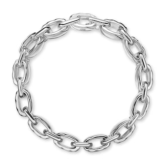 David Yurman Sculpted Cable Link Bracelet In Sterling Silver,12mm - Size Medium