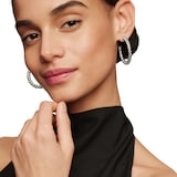 David Yurman Sculpted Cable Hoop Earrings In Sterling Silver, 40mm
