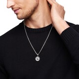 David Yurman Maritime® Compass Amulet In Sterling Silver With Centre Black Diamonds, 20mm