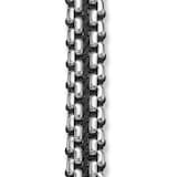 David Yurman Woven Box Chain Bracelet In Sterling Silver With Black Nylon, 12mm - Size Medium