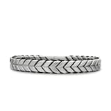 David Yurman Chevron Woven Bracelet In Sterling Silver With Black Nylon, 9mm - Size Medium