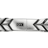 David Yurman Chevron Woven Bracelet In Sterling Silver With Black Nylon, 9mm - Size Medium