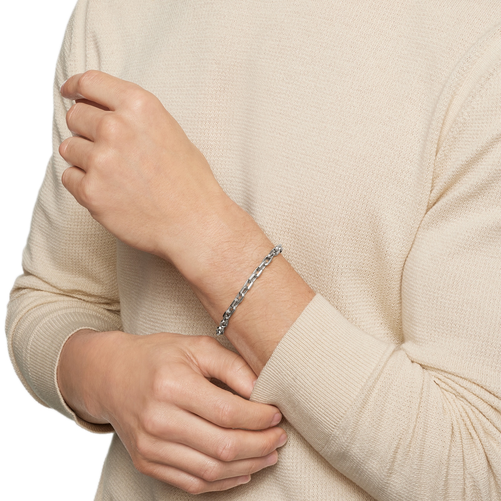 David Yurman Streamline® Link Bracelet In Sterling Silver, 5.5mm - Size Medium