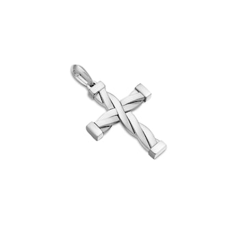 David Yurman DY Helios™ Cross Pendant In Sterling Silver, 36mm