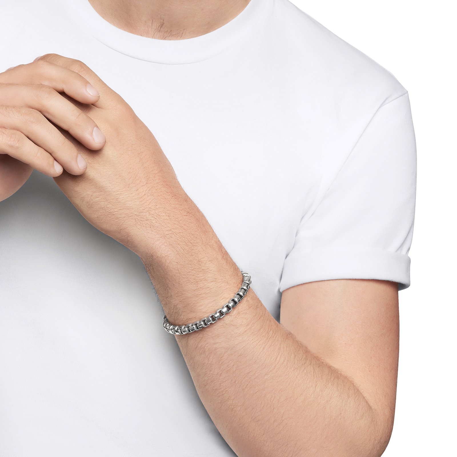 David Yurman Box Chain Bracelet In Sterling Silver, 7.3mm