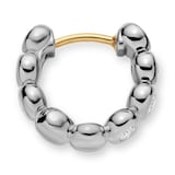 David Yurman Bezel Set Hoop Earrings In Sterling Silver With Diamonds, 13.4mm