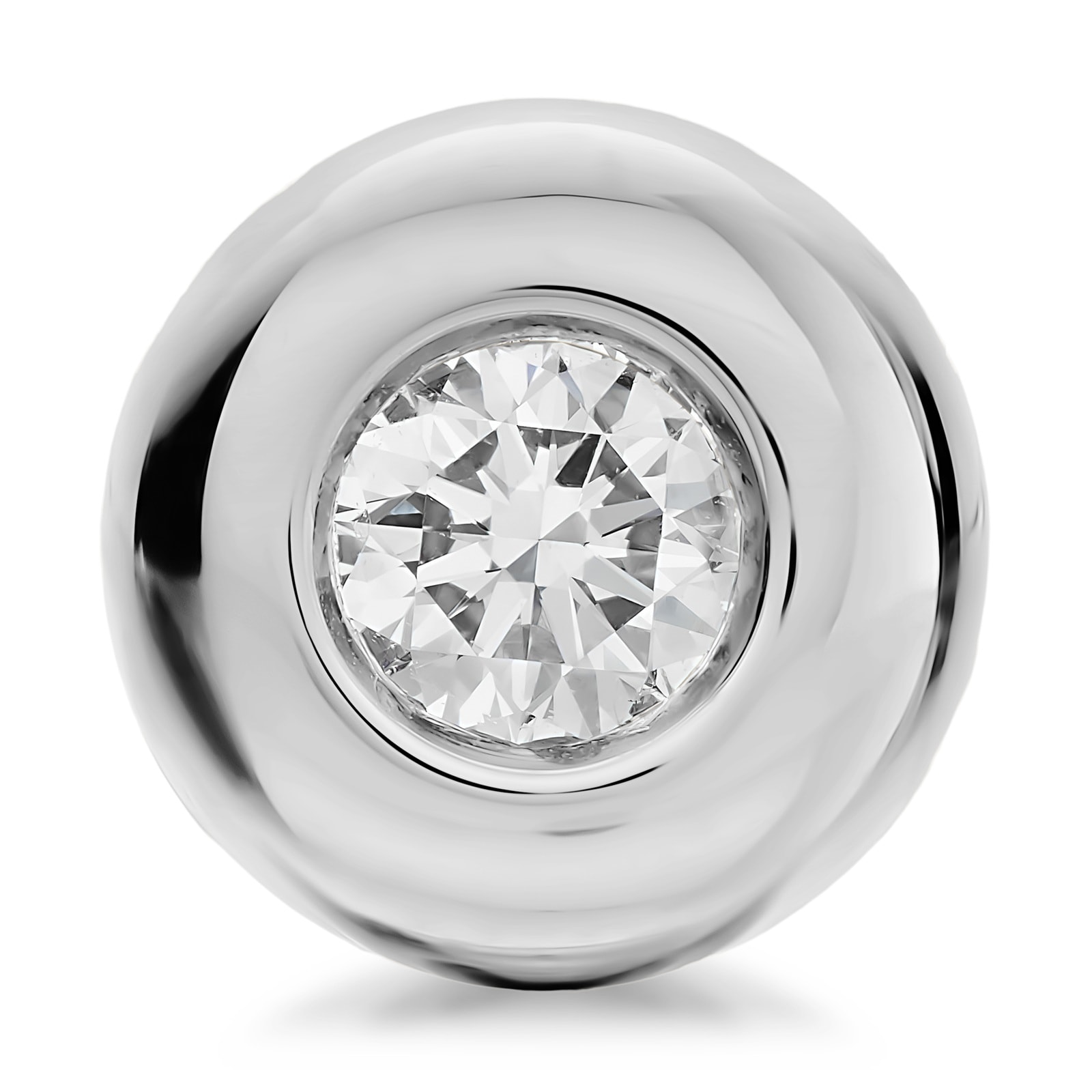 David Yurman Bezel Set Stud Earrings In Sterling Silver With Diamonds, 6.4mm David Yurman Bezel Set Stud Earrings In Sterling Silver With Diamonds, 6.4mm
