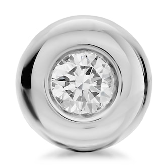 David Yurman Bezel Set Stud Earrings In Sterling Silver With Diamonds, 6.4mm David Yurman Bezel Set Stud Earrings In Sterling Silver With Diamonds, 6.4mm