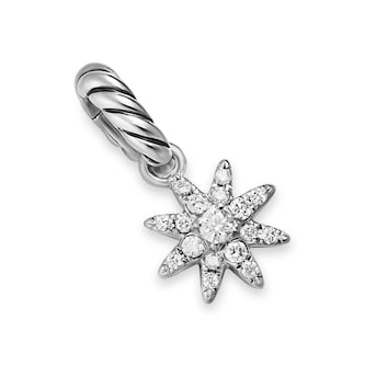 David Yurman Starburst Petite Full Pave Enhancer In Sterling Silver With Diamonds, 8mm David Yurman Starburst Petite Full Pave Enhancer In Sterling Silver With Diamonds, 8mm