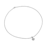 David Yurman Petite Puffy Cable Heart Necklace In Sterling Silver, 7.4mm