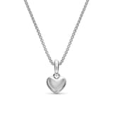 David Yurman Petite Puffy Cable Heart Necklace In Sterling Silver, 7.4mm