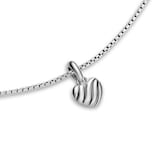 David Yurman Petite Puffy Cable Heart Necklace In Sterling Silver, 7.4mm