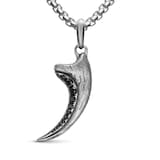 David Yurman Raptor Claw Amulet In Sterling Silver With Black Diamonds, 36.2mm
