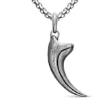 David Yurman Raptor Claw Amulet In Sterling Silver With Black Diamonds, 36.2mm