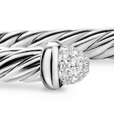 David Yurman Cable Flex Bracelet In Sterling Silver With Diamonds, 6mm