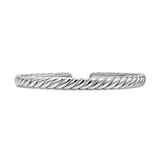David Yurman Sculpted Cable Flex Bracelet In Sterling Silver, 5mm - Size Small