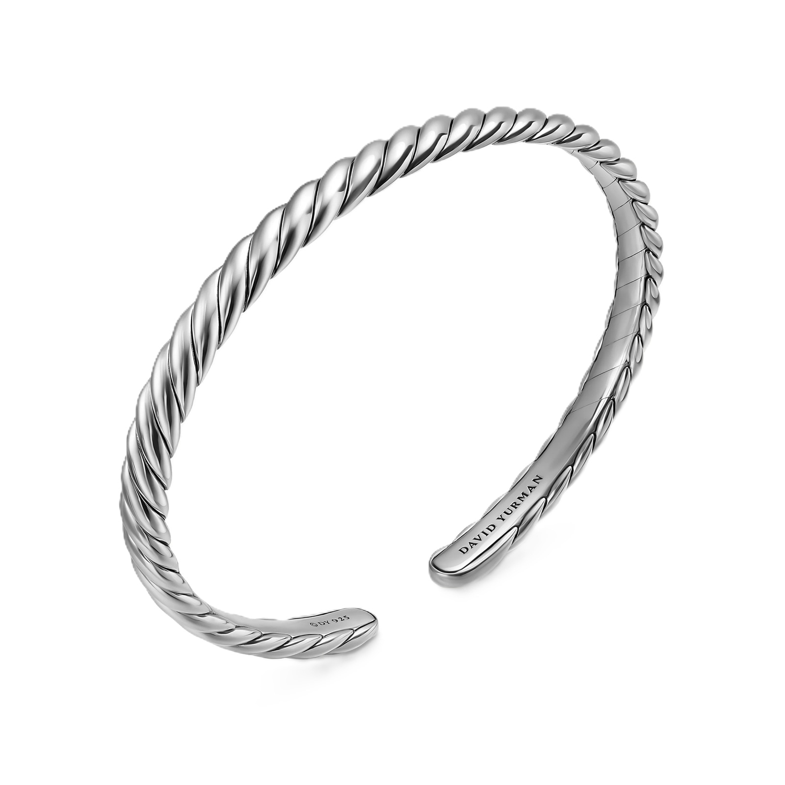 David Yurman Sculpted Cable Flex Bracelet In Sterling Silver, 5mm David Yurman Sculpted Cable Flex Bracelet In Sterling Silver, 5mm