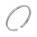 David Yurman Sculpted Cable Flex Bracelet In Sterling Silver, 5mm - Size Small