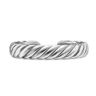David Yurman Sculpted Cable Flex Bracelet In Sterling Silver, 11mm David Yurman Sculpted Cable Flex Bracelet In Sterling Silver, 11mm