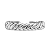 David Yurman Sculpted Cable Flex Bracelet In Sterling Silver, 11mm - Size Small