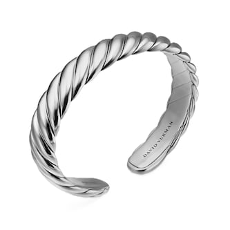 David Yurman Sculpted Cable Flex Bracelet In Sterling Silver, 11mm David Yurman Sculpted Cable Flex Bracelet In Sterling Silver, 11mm