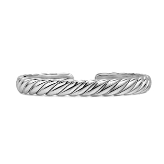 David Yurman Sculpted Cable Flex Bracelet In Sterling Silver, 7.5mm David Yurman Sculpted Cable Flex Bracelet In Sterling Silver, 7.5mm