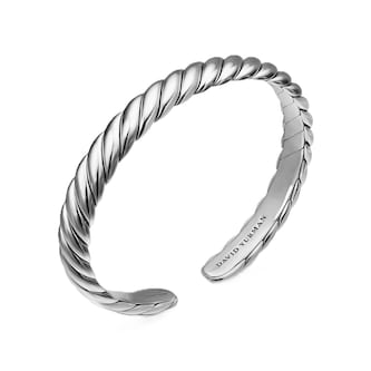 David Yurman Sculpted Cable Flex Bracelet In Sterling Silver, 7.5mm David Yurman Sculpted Cable Flex Bracelet In Sterling Silver, 7.5mm