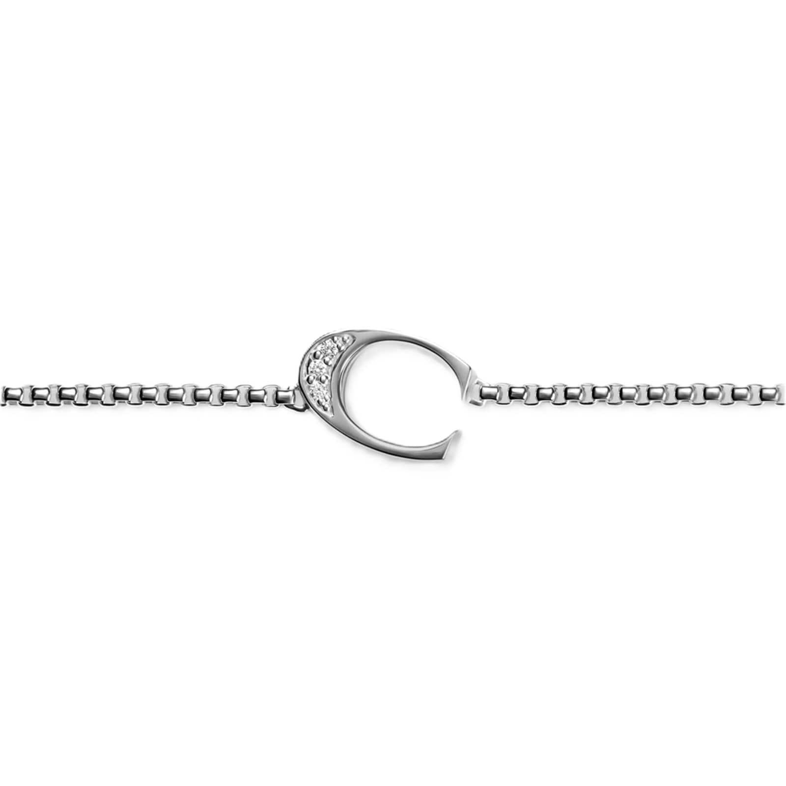 David Yurman Petite Intial C Chain Bracelet In Sterling Silver With Diamonds David Yurman Petite Intial C Chain Bracelet In Sterling Silver With Diamonds