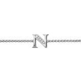 David Yurman Petite Intial N Chain Bracelet In Sterling Silver With Diamonds - Size Medium