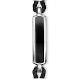 David Yurman Streamline® ID Bar Bracelet In Sterling Silver With Black Leather And Black Onyx, 6mm