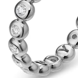 David Yurman Bezel Set Band Ring In Sterling Silver With Diamonds, 3.7mm - Ring Size I