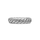 David Yurman Sculpted Cable Band Ring In Sterling Silver, 4.6mm - Ring Size I