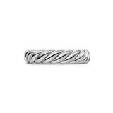 David Yurman Sculpted Cable Band Ring In Sterling Silver, 4.6mm - Ring Size I