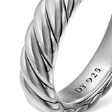 David Yurman Sculpted Cable Band Ring In Sterling Silver, 4.6mm - Ring Size I
